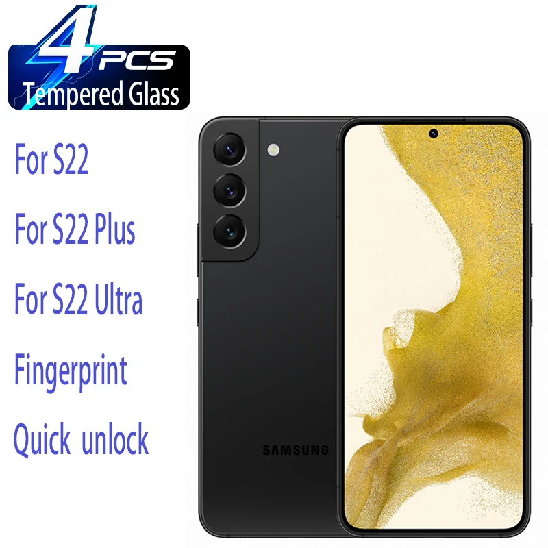 

2/4 шт. закаленное стекло для SamSung Galaxy S22 S22 + S22 ультра Защита экрана для S22 S22 Plus ультра стекло