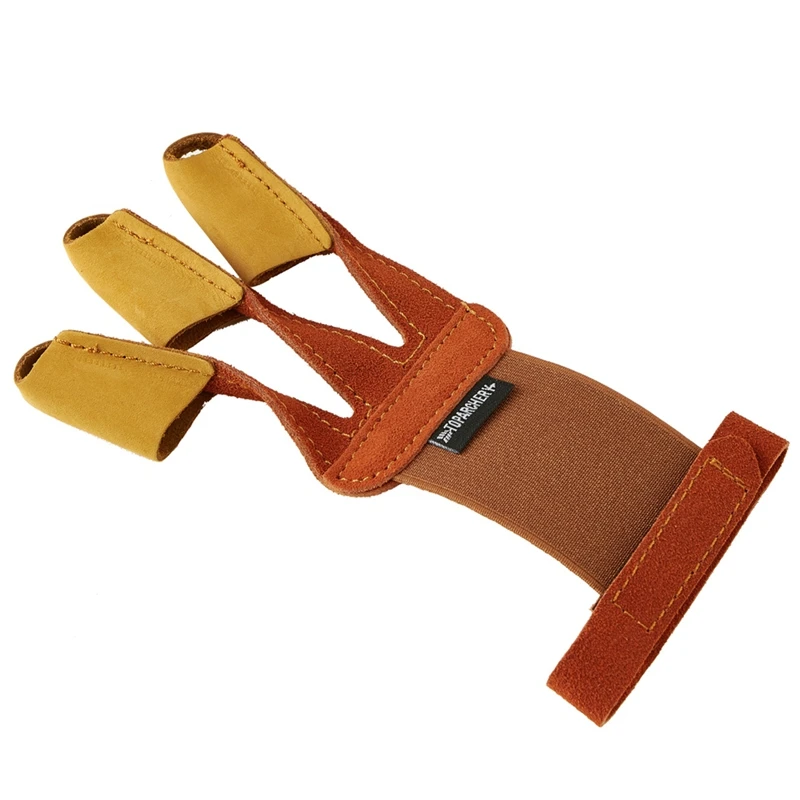 

PU Leather Archery Glove Outdoor Hunting 3 Three Finger Protector Guard Archery Finger Hand Protector Bow Accessories
