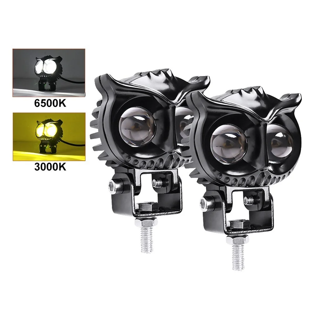 

3-дюймовый 40 Вт 12 В 24 в светодиодный рабочий светильник двухцветный белый желтый точечный светсветильник льник для грузовика 4x4 Atv внедорожн...