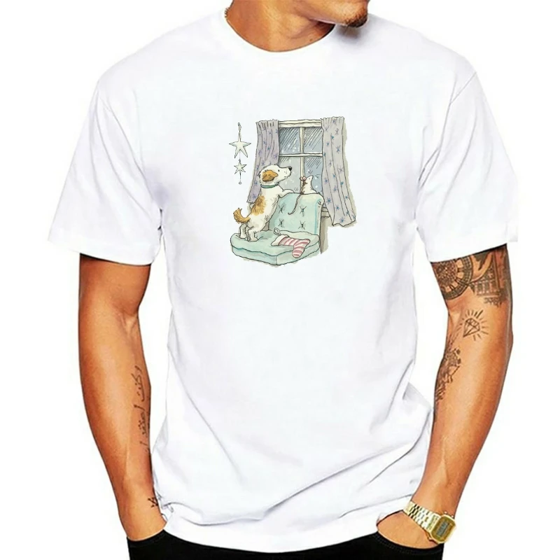

T-Shirt Short Sleeve Clothing Women'S Christmas Cute Trendy Pattern Round Neck T-Shirt Fashion Casual Cute Dog T-Shirt Women'S T
