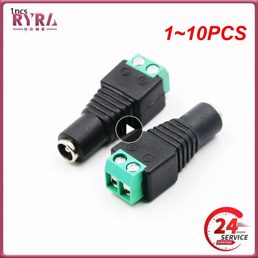 

1~10PCS Cameras 2.1mm x 5.5mm Female Male DC Power Plug Adapter For 5050 3528 5630 5730 Single Color LED Strip Light