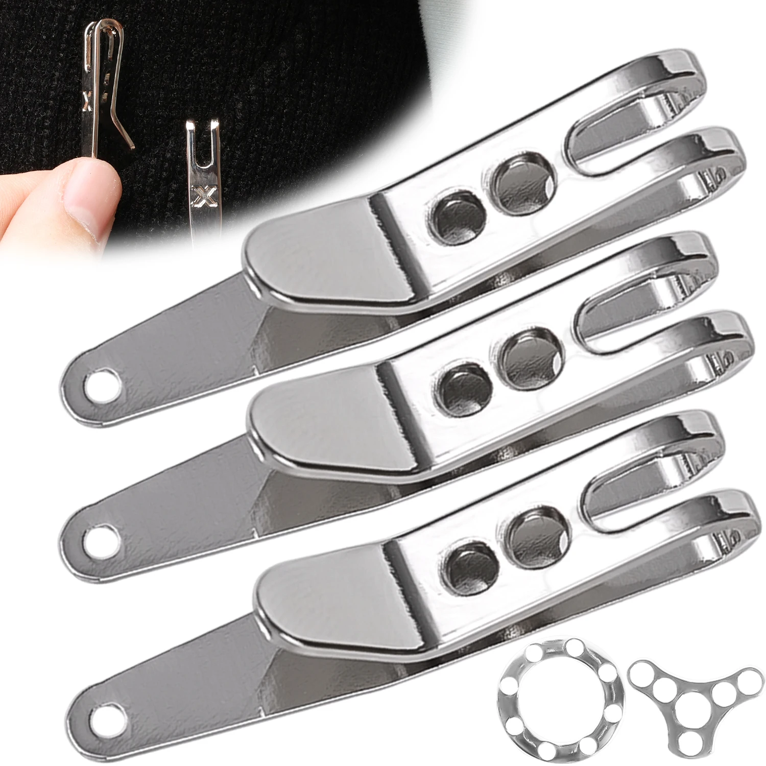 3 шт. сумка для EDC оснащенная карманными подвесными зажимами брелок-карабин из