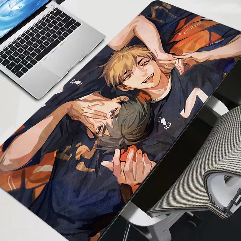 

Японский Haikyu! Большой коврик для мыши HD с аниме, аксессуары для домашнего ноутбука, Настольный коврик, геймерский шкаф, Нескользящий Резиновый коврик для мыши, ковер