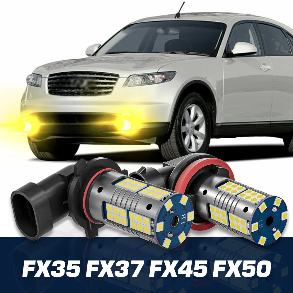 

2pcs LED Fog Light Canbus Accessories For Infiniti FX35 FX37 FX45 FX50 2004 2005 2006 2007 2008 2009 2010 2011 2012 2013