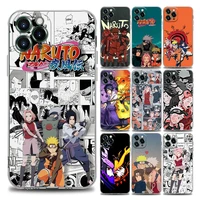 naruto sasuke kakashi sakura anime clear phone case for iphone 11 12 13 pro max 7 8 se xr xs max 5 5s 6 6s plus soft silicon