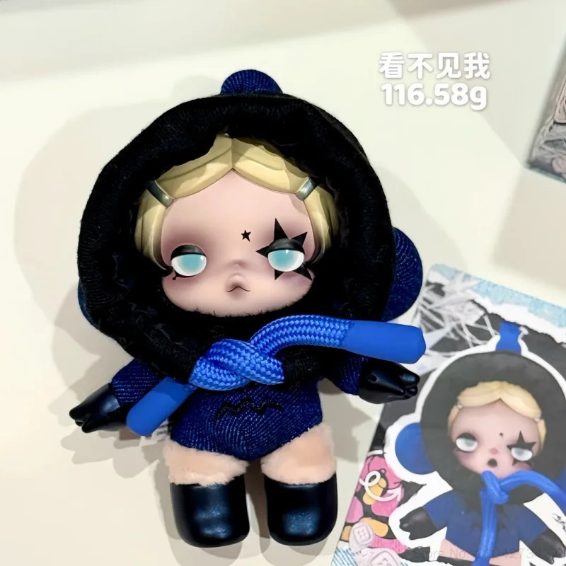 Фото POP MART Skullpanda Off Mode Series Blind Box SP Mystery Box Кукла-брелок, милый сувенир, коллекционная настольная игрушка, подарок на день рождения №5