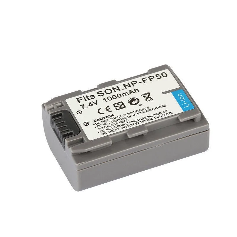 Фото Аккумулятор NP-FP50 для камеры, зарядное устройство, для Sony FP60 FP70 FP90 DCR-HC21E HC23E, высококачественный аккумулятор 7.4V 1000mAh №2
