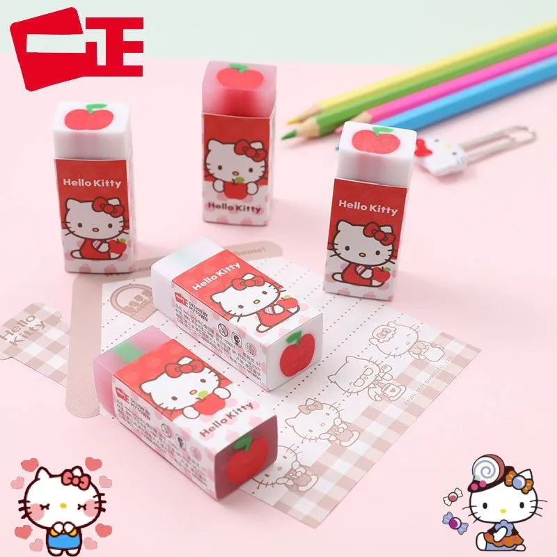 

Hellokitty Cute Sandwich Eraser Anime No Trace No Chip Erasers Cartoon Children Learning Tools Kawaii Birthday Gift for Children
