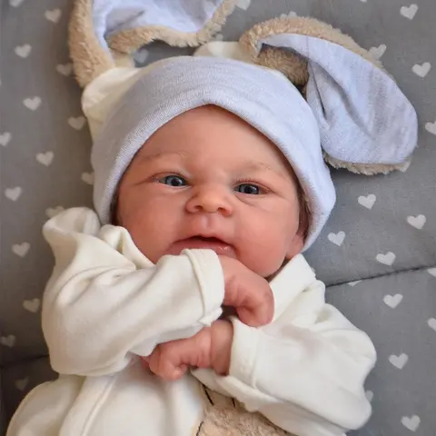 NPK 19-дюймовая уже окрашенная готовая кукла для новорожденного Elijah Awake Reborn Baby Size 3D кожа с видимыми венами Коллекционная художественная кукла