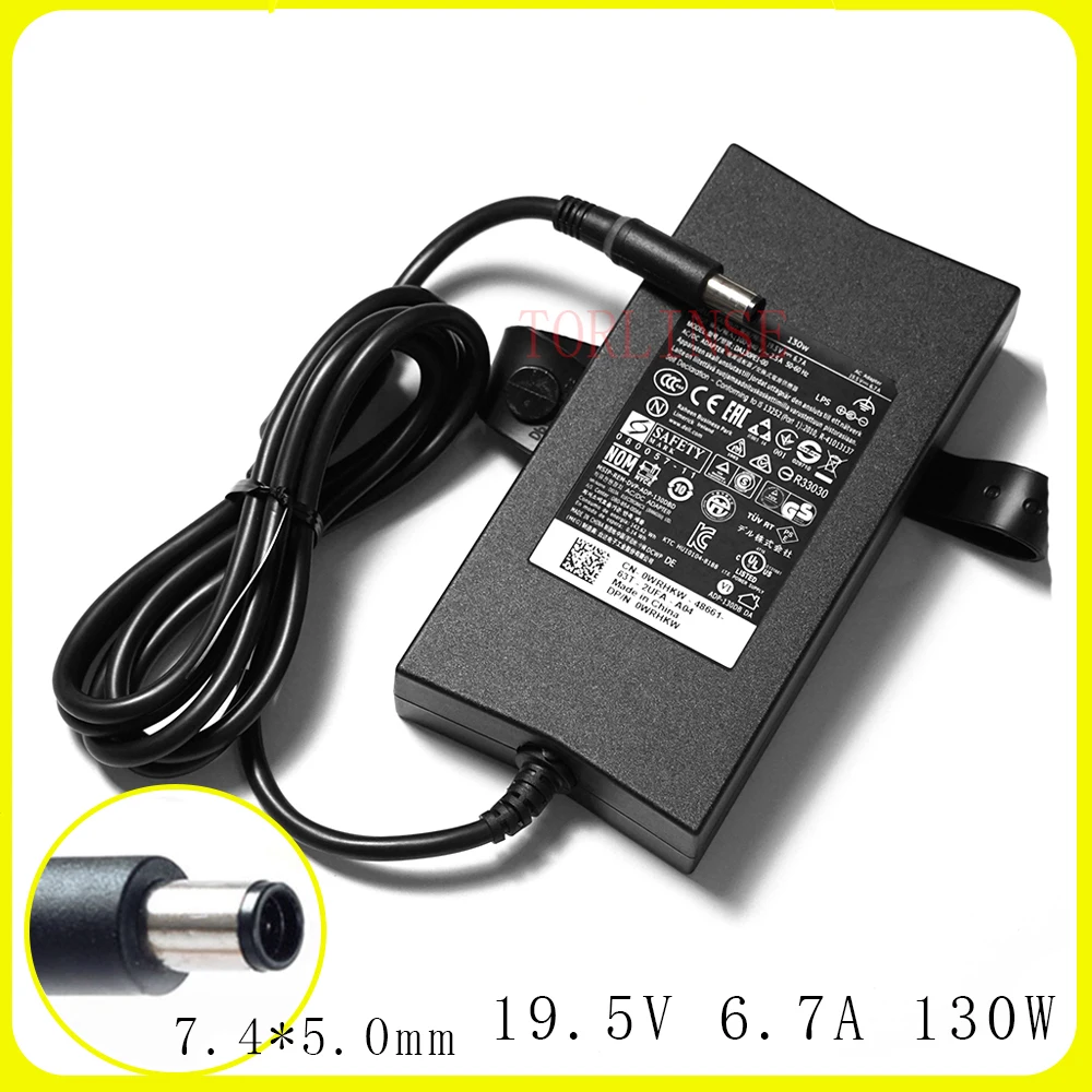 

AC Adapter 19.5V 6.7A 130W Laptop Charger For Dell Inspiron 15 5576 5577 7557 7559 7566 7567 17R N7110 XPS Gen 2 PA-4E P60F002