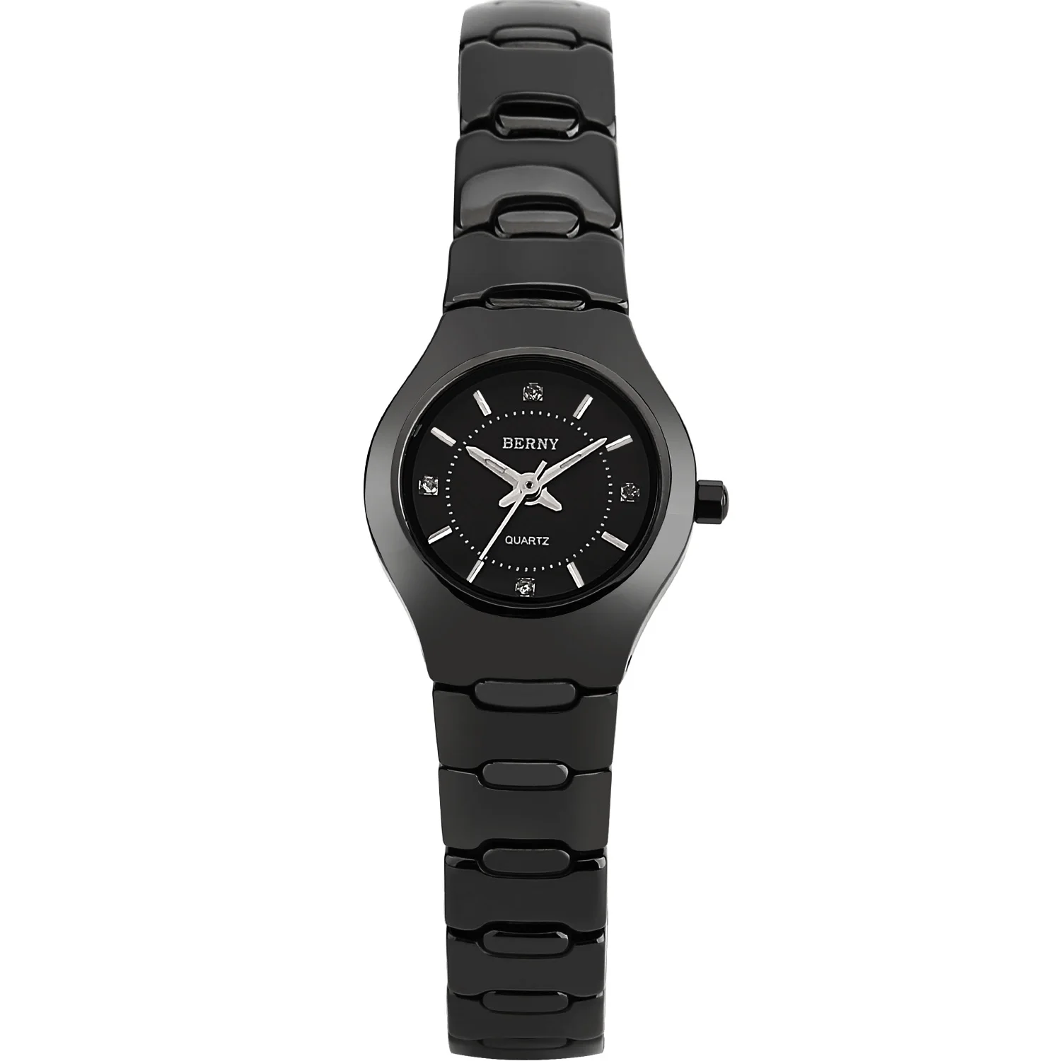 BERNY Couple Watches Ceramic Bracelet Quartz Sapphire Crystal Wristwatch Men  Auto Date Waterproof Ladies Clock for Women