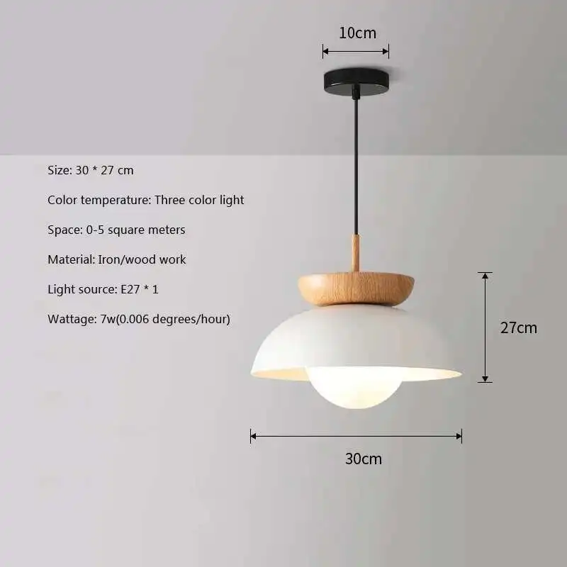 

Потолочный светильник QILEMEI, подвесной, деревянный, черный/белый