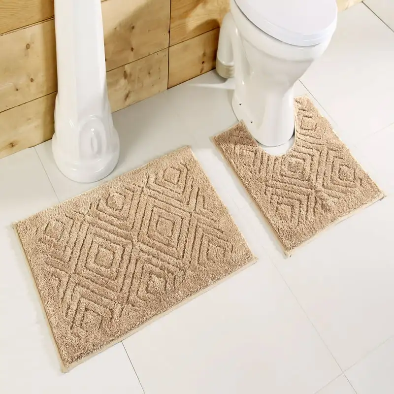 

Polyester 2 Piece Bath Rug Set - Beige
