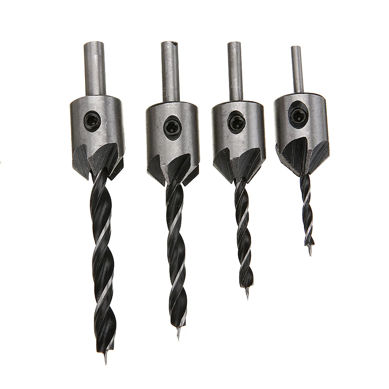 

4 шт., набор сверл для зенковки, 3-6 мм