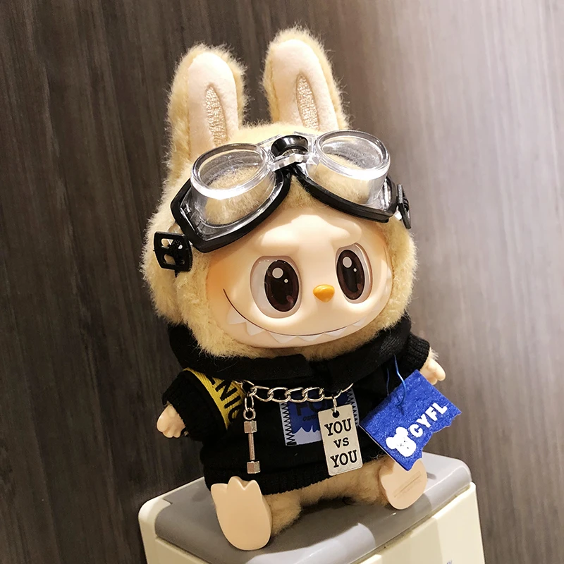 Labubu макарон сидя искусственная виниловая серия кавайная хлопковая кукла