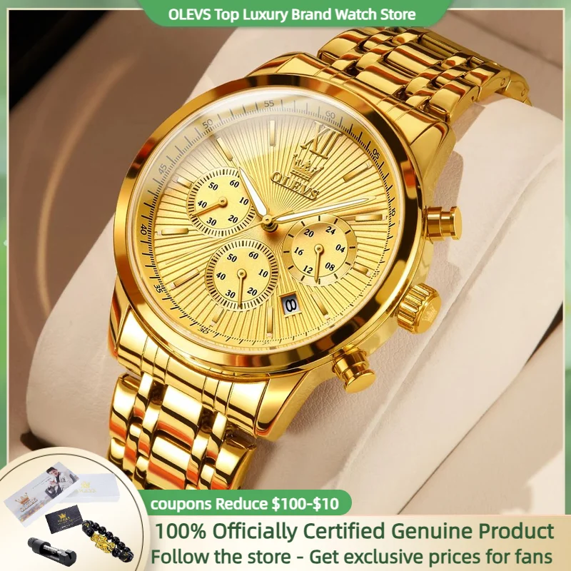 Мужские водонепроницаемые часы из нержавеющей стали