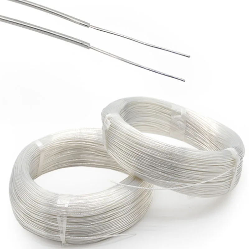 

5Meters PTFE single core silver plated wire High Purity Copper Cable 28awg/30awg/sq0.12awg/sq0.2awg/sq0.5awg