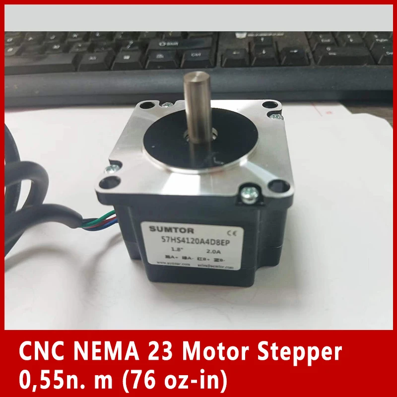 Kit de Motor Deslizante Nema 23 Comprimento do Corpo 41 mm 055 N.m 76 Onças ce Rohs Cnc