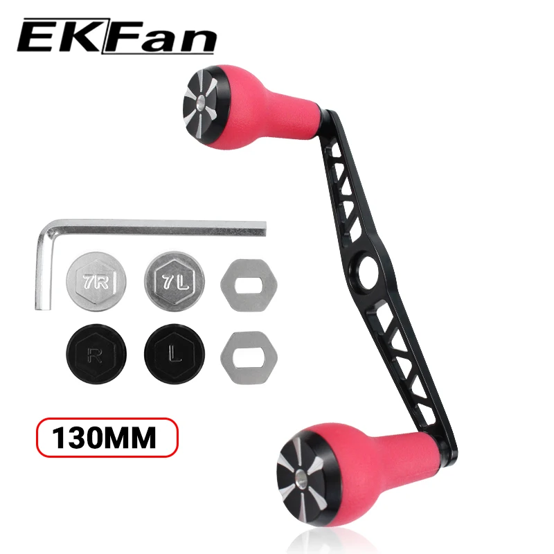 

Ekfan Fishing 130MM Aluminum Alloy Handle With TPE Material Knob Suitble For SHI&DAI Bait casting Reel Tackle Accessory