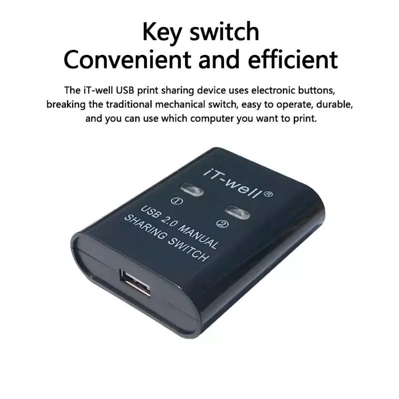 Устройство для совместного использования USB-принтера 2-в-1 выключатель принтера