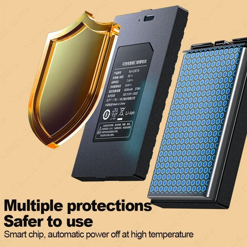 NOHON 5000 мАч аккумулятор большой емкости для блокировки отпечатков пальцев ZNS-09E