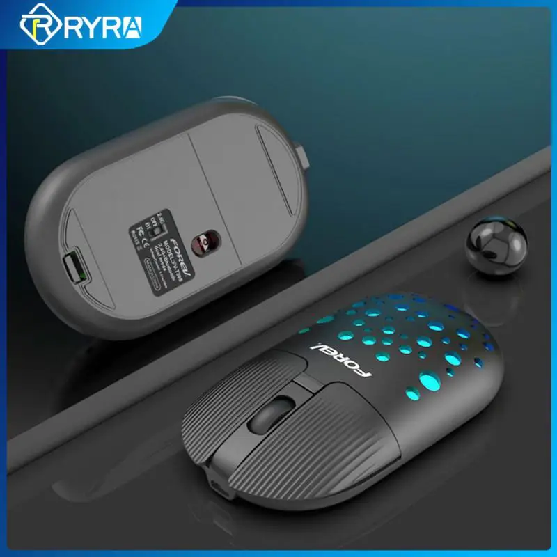 

Беспроводная Bluetooth-мышь RYRA, бесшумная эргономичная геймерская мышь с USB-приемником для компьютера, ноутбука, настольного компьютера, Macbook