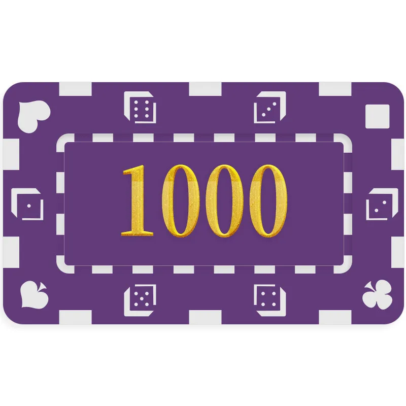 10pcs Chips For Game Casino Chip Texas Holdɾm Set Baccarat Stamping Rectangular Card Points Coin Mahjong Hall Pack 10 |
