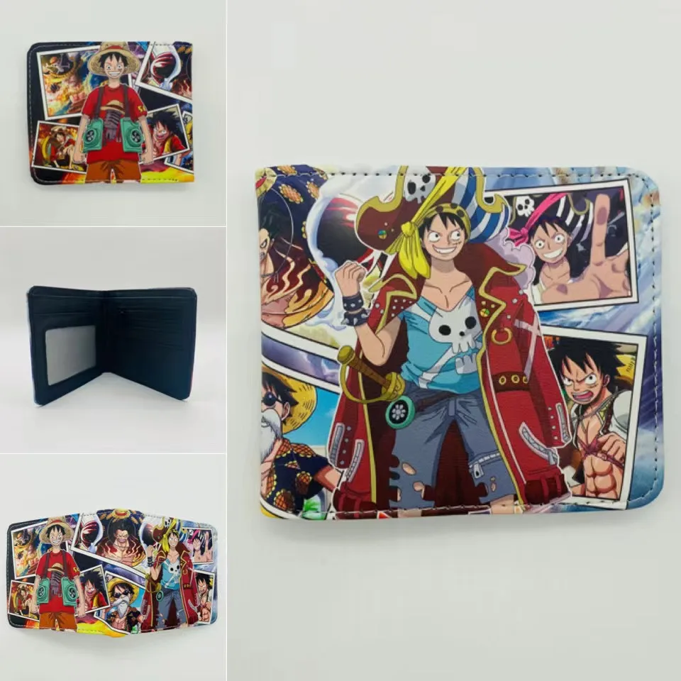 

Men's Wallet Cartoon Purse One Piece Black Leaf Village Konoha Ninja Student Short Wallets with Coin Pocket
