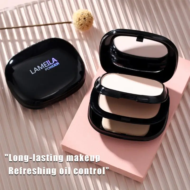 

2 In 1 Clear Double Layer Pressed Powder Waterproof Wet Dry Use Long Lasting Light Concealer Oil Control Makeup Tools Cosmetics