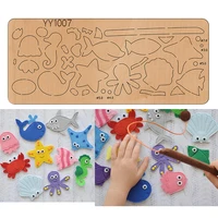 yy1007 wooden die earring cutting die childrens magnetic game marine animal is compatible with most manual die cutting