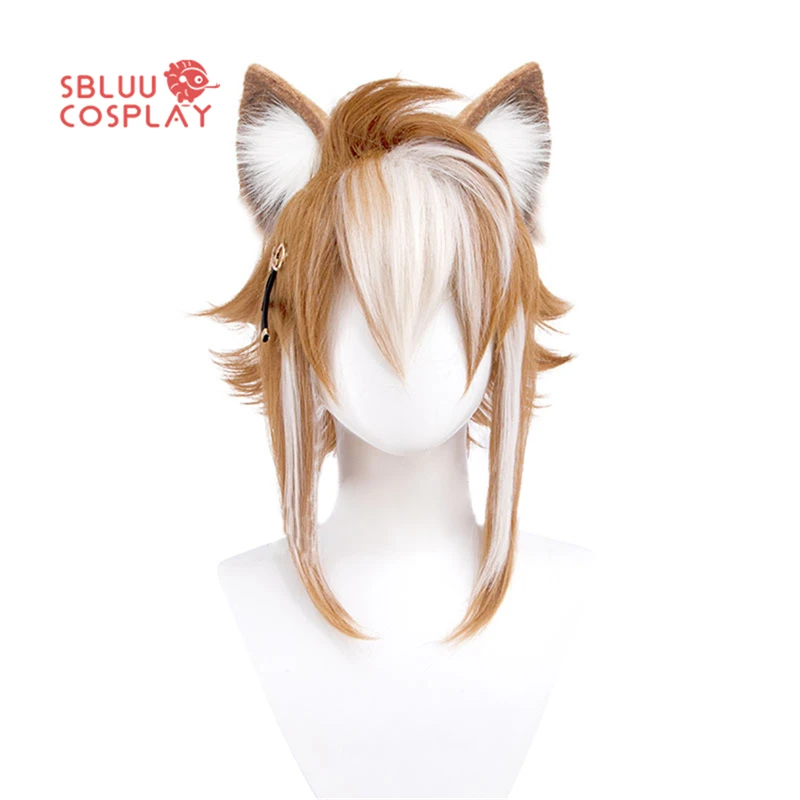 

SBluuCosplay Genshin Impact Cosplay Mixed Colors Gorou Cosplay Wig