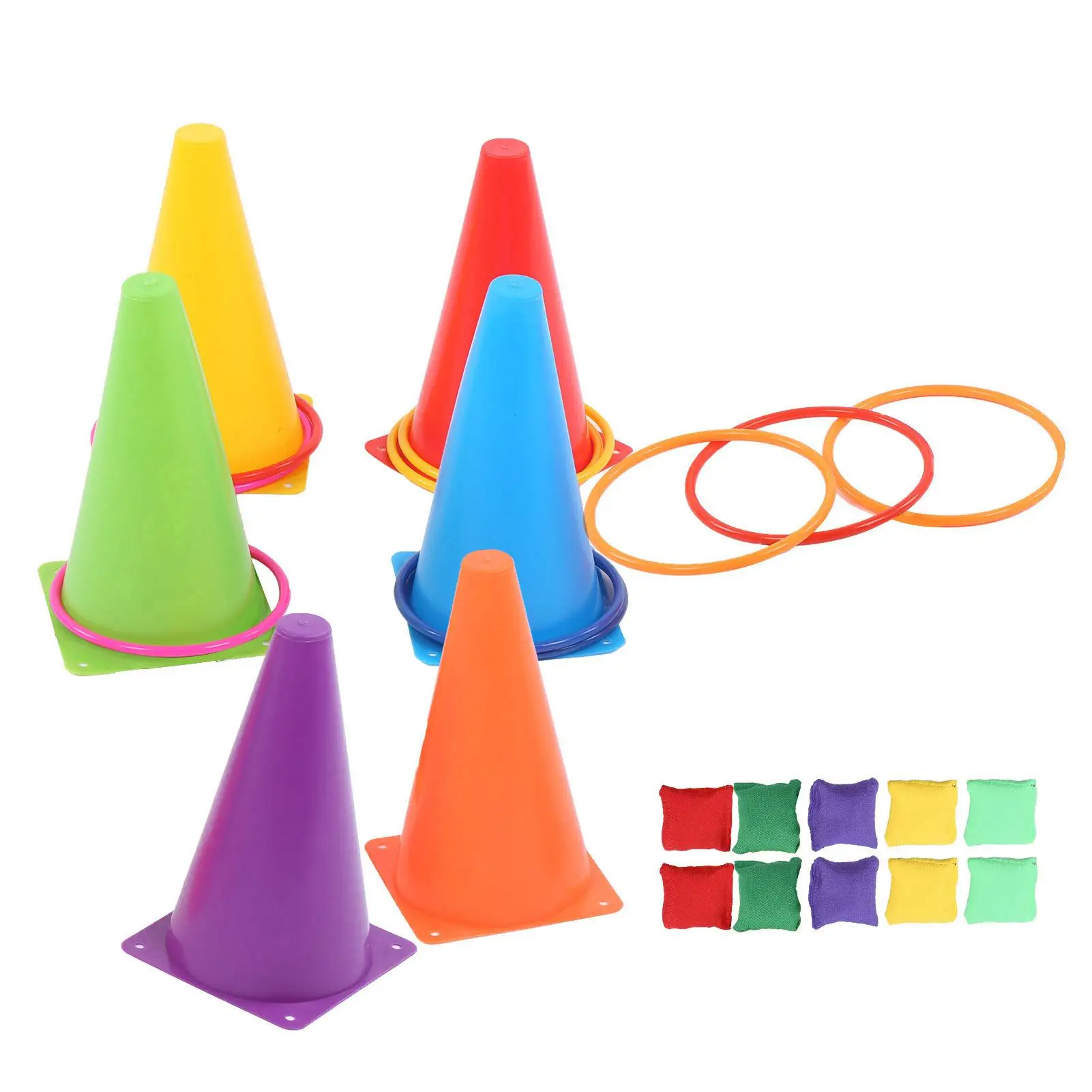 Набор игрушек в виде бобов с 6 дорожными конусами 10 шт.