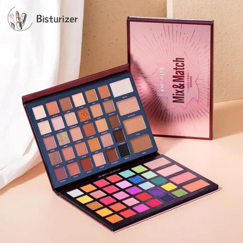 

Палетка теней BEAUTY GLAZED для век, тени для век с жемчужным матовым мерцающим блеском, водостойкие стойкие пигменты для век, косметика, 68 цветов