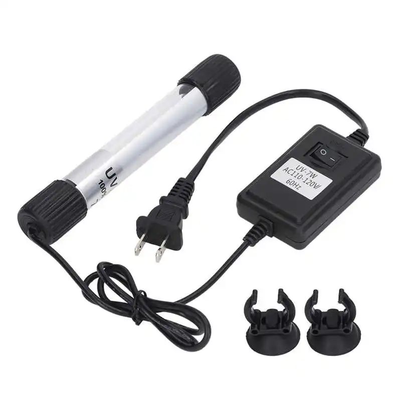 

Портативная УФ-лампа для аквариума, 7 Вт, с присосками, 110-120 в