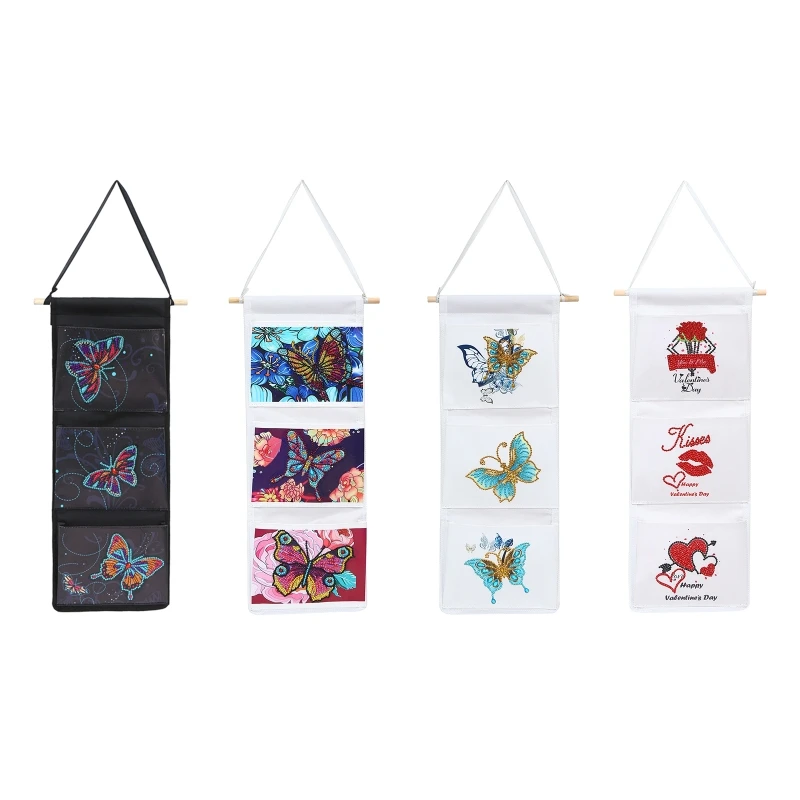 

Подвесная сумка с рисунком бабочек для творчества