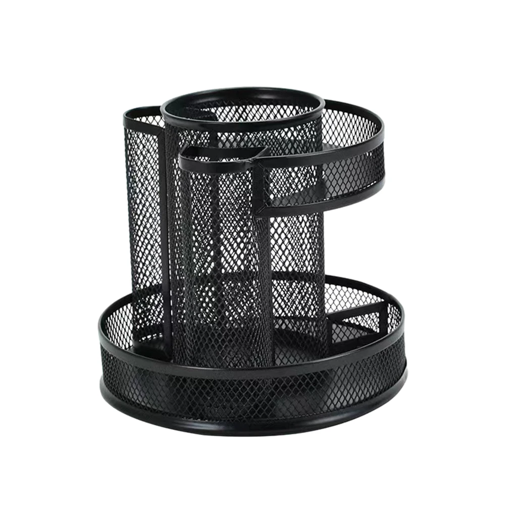 

Exquisite Craft Mesh Pencil Holder With Rotation Function Organizer For Stationery Rotating