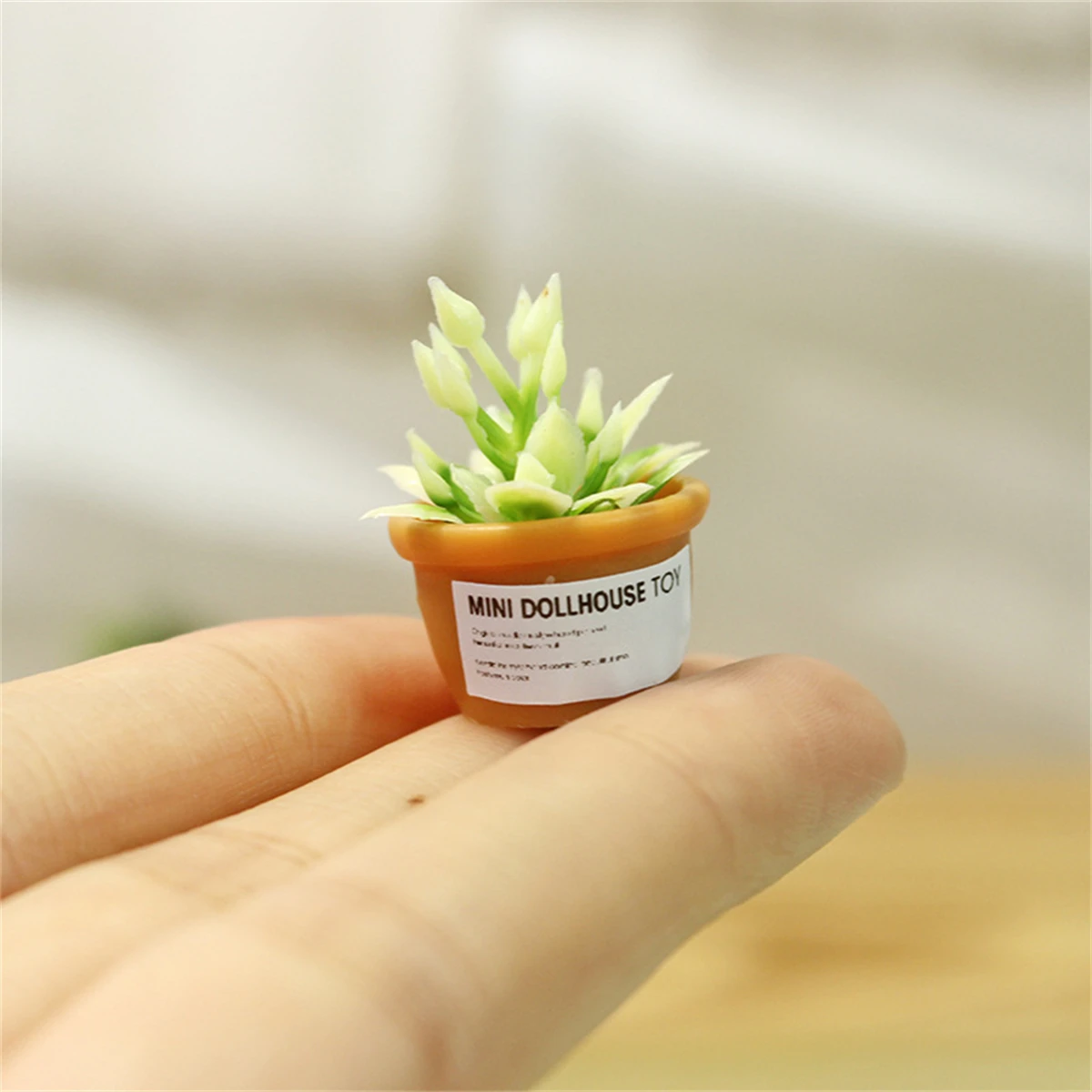 

1pcs Dollhouse 1:12 Scale Miniature Flowers Green Potted Plants Garden Accessory
