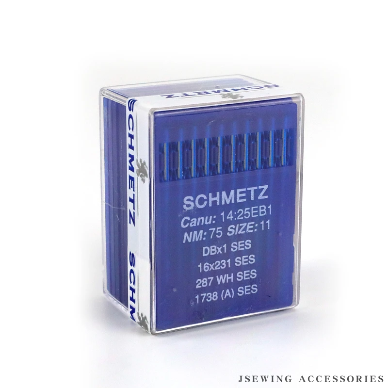 Фото Иглы для промышленных швейных машин DBX1 SES Schmetz с одной иглой 14:25EB1 16X231 287WH 1738(A), 10 шт. №4