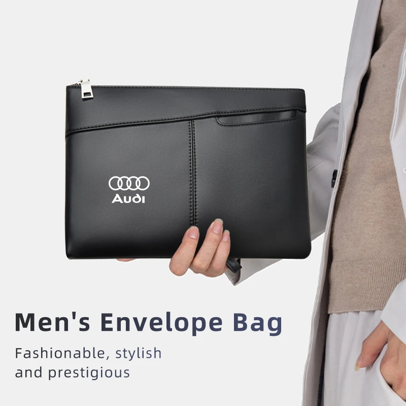 Business Fashion Men's Clutch Bag Wallet Handbag For Audi Quattro TT A3 A4 A6 A5 Q5 A1 Q7 Q3 A8 Q2 A7 Q8 RS5 RS6 RS7 S7 S8