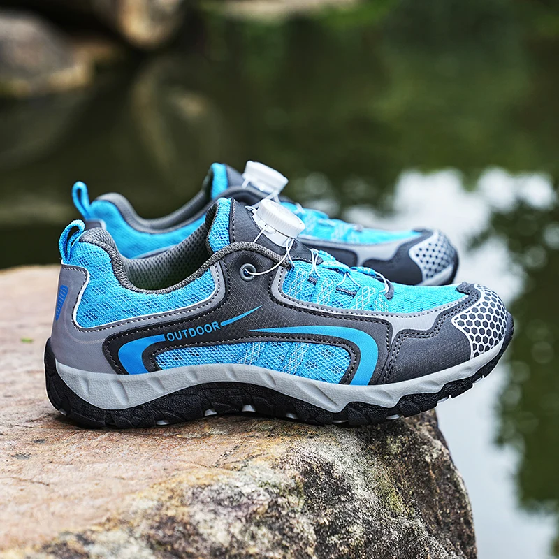 2023 New Mesh Breathable Button Women Climbing Shoes Anti-shock Womens Walking Sneakers Comfortable Outdoor Women's Sports Shoes