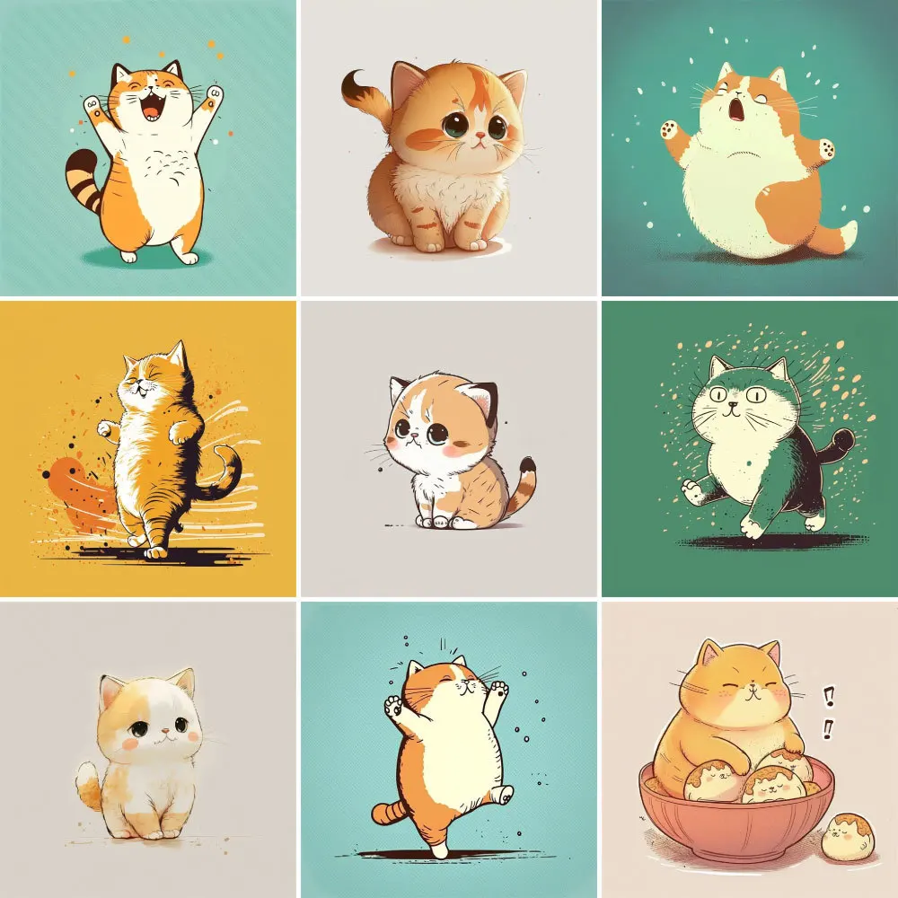 

Наклейки и постеры для рисования, квадратные, круглые