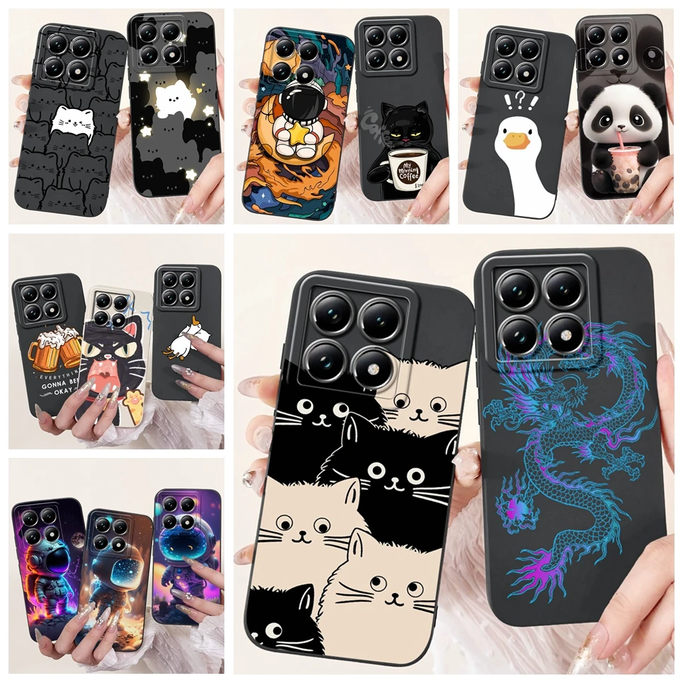 Мультяшный Модный чехол-накладка для телефона Mi 14T Pro Xiaomi силиконовый мягкий