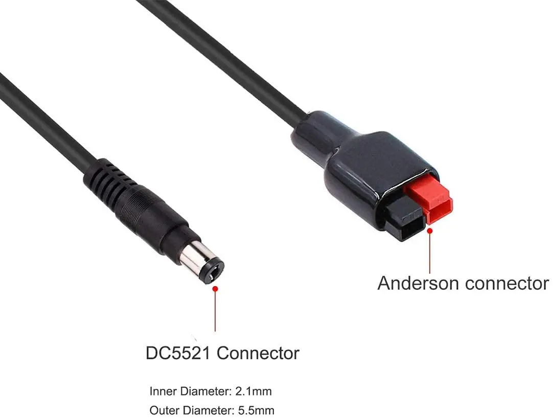 5 мм x 2 1 коннектор постоянного тока в Андерсон зарядный кабель 8 AWG м Штекерный