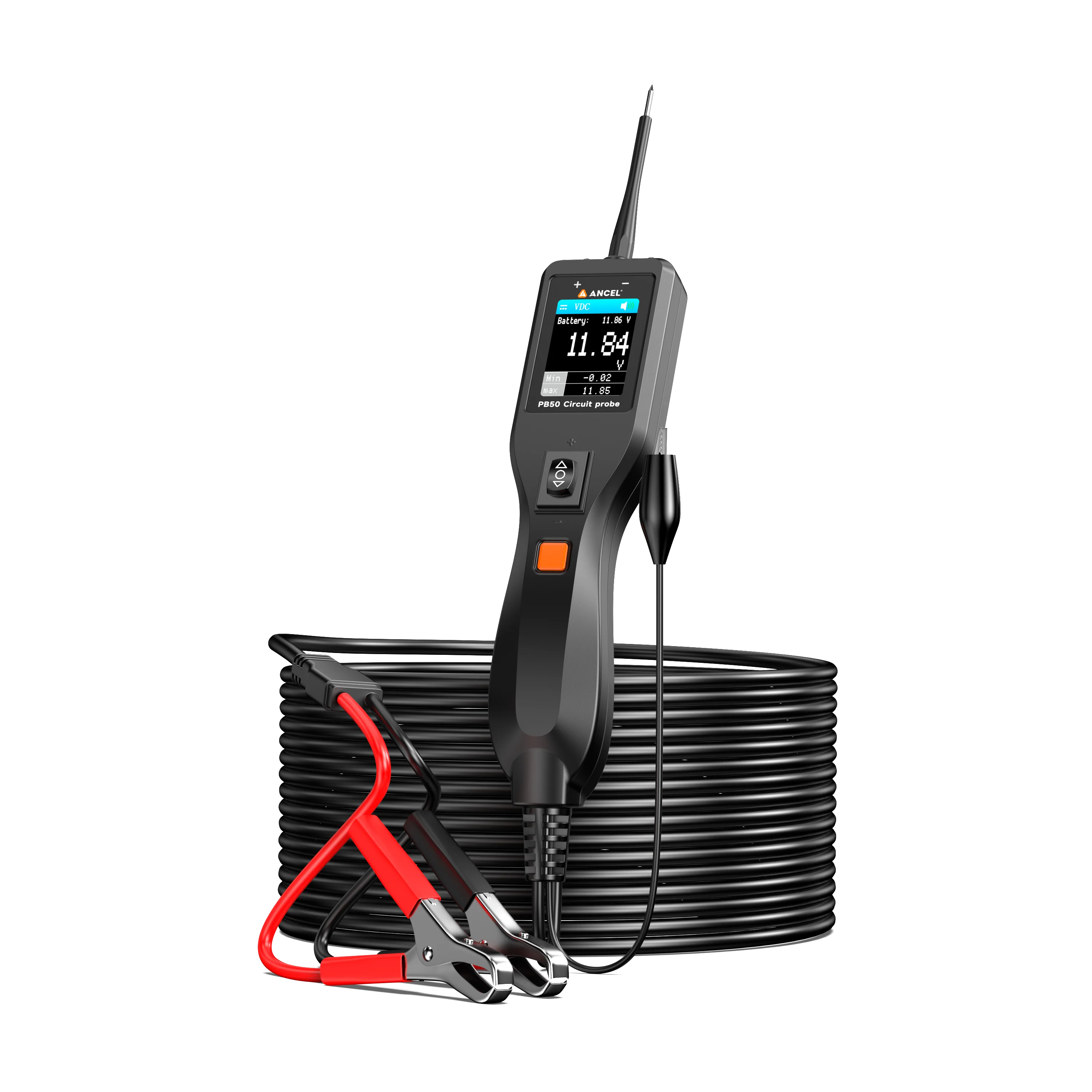 

Ancel PB50 автомобильный тестер цепей, инструменты для проверки, комплект зондов для силовой цепи, 12 В, 24 В, электрическая система, механический рабочий инструмент