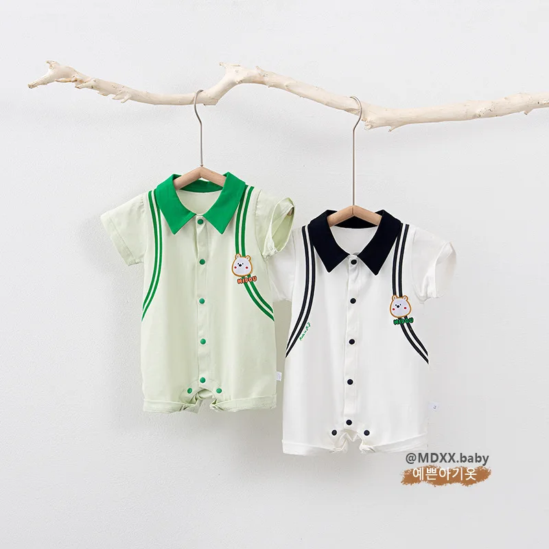 

Jenny&Dave Infant Bodysuit for Boys Baby Romper Creeper Class A Cotton Short Sleeve 2023 Summer Newborn Clothing for Children