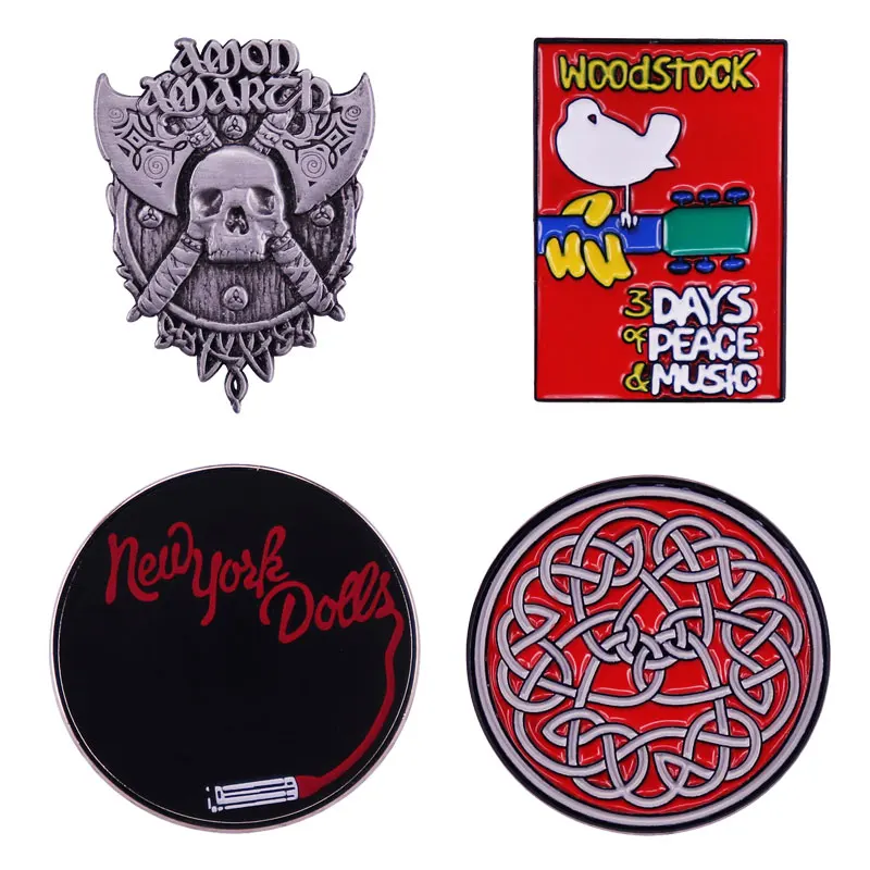 

Hip Hop Rapper Brooch Lapel Pin High Quality Fashion Music Enamel Brooch English Song Metal Badge Rock Band Jewelry Accessories