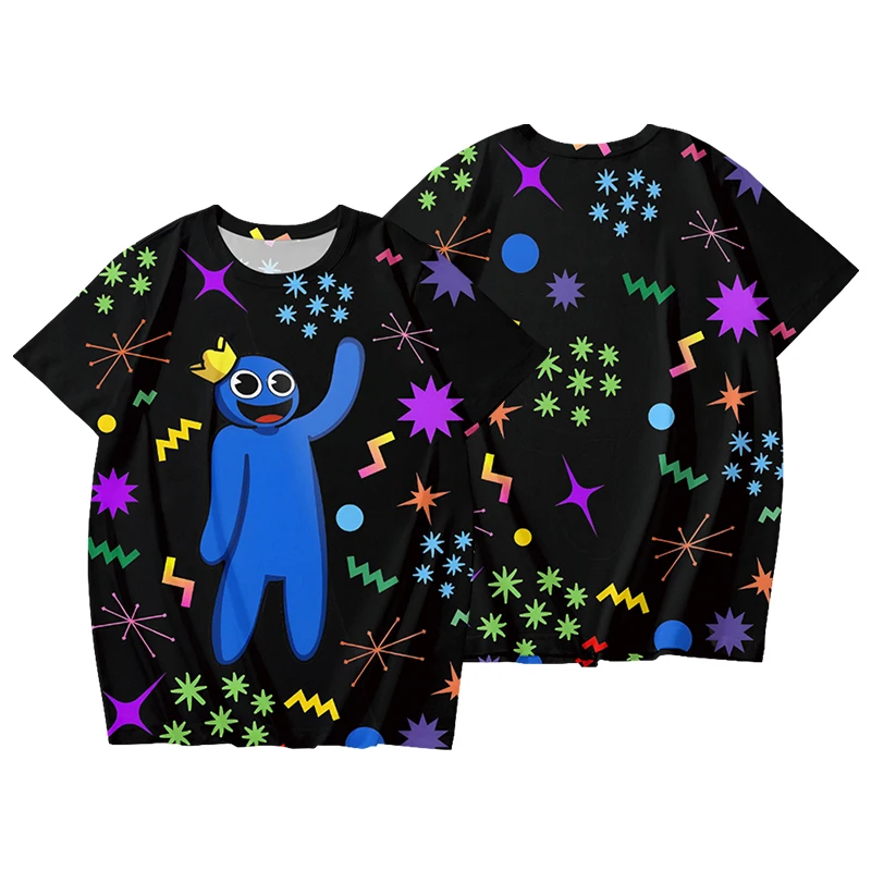 

Rainbow Friends 3D Print T-shirt Hot Game Cartoon Graphic Casual Family Tee-shirt Cotton Short Sleeve Boys Girls Tee Comfortable
