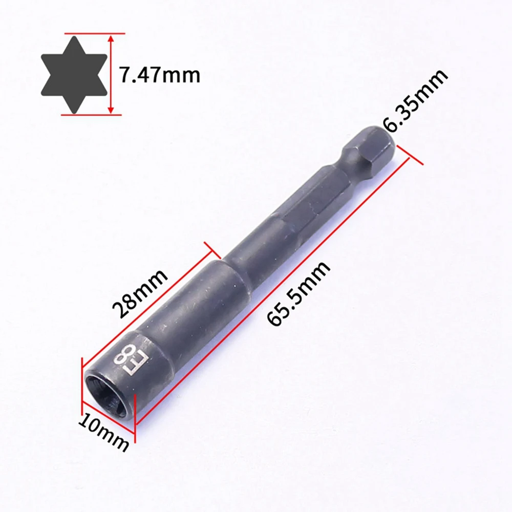 Набор торцевых головок Torx Star 1/4 дюйма женские торцевые ключи типа E головка E8 для