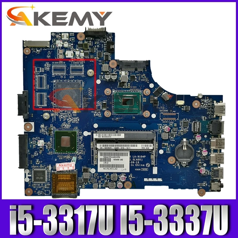 

LA-9104P motherboard for Dell Inspiron 3521 5521 Laptop Motherboard LA-9104P mainboard VAW00 i5-3317u I5-3337U DDR3L 100% Tested