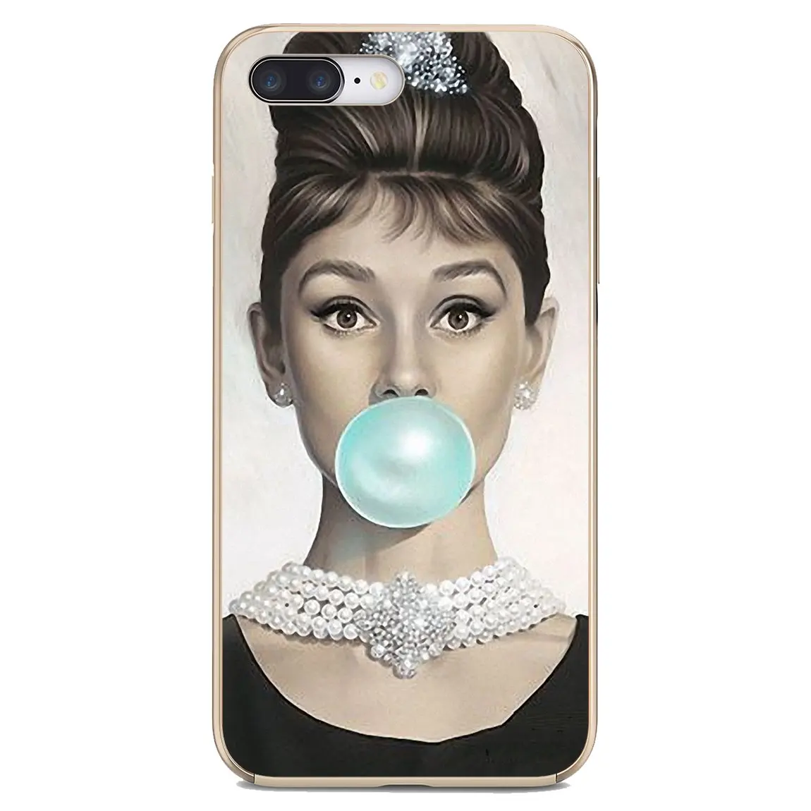 For Samsung Galaxy Note 3 4 5 8 9 10 S3 S4 S5 Mini S6 S7 Edge S8 S9 Plus Soft TPU Phone Case legend Lady star Audrey Hepburn